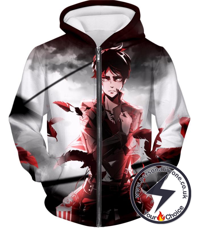 Attack on Titan Cool Survey Corps Soldier Eren Yeager Zip Up Hoodie